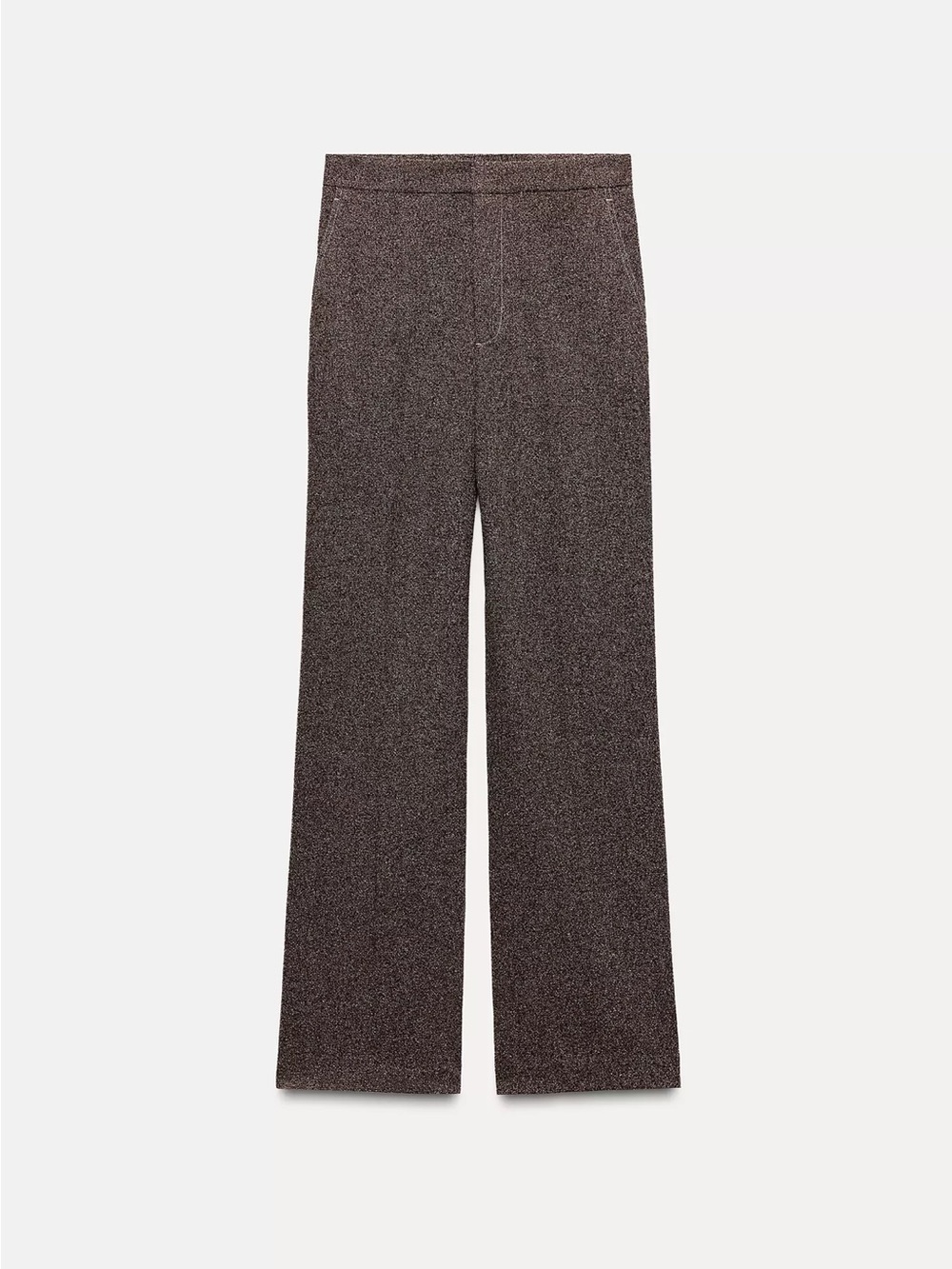 Zara Women’s Straight Leg Pants With Contrasting Topstitching